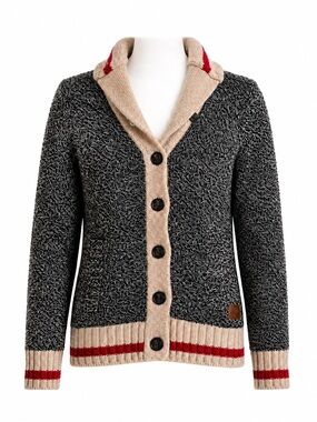 Size XS Roots Women’s Cabin Shawl Collar Wool Blend Cardigan‎ Sweater